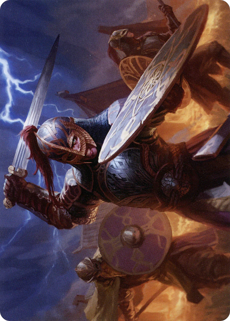 Beskir Shieldmate Art Card (ASKHM-001) - Art Series: Kaldheim (Borderless) - Image 4