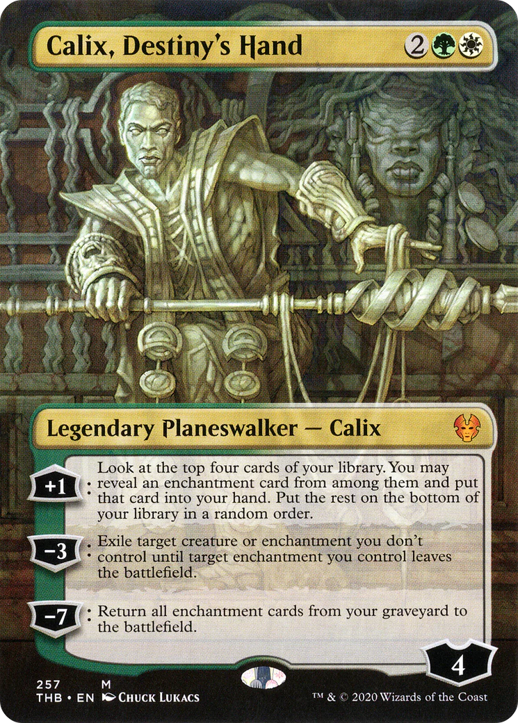 Calix, Destiny's Hand (Borderless) (THB-257) - Theros Beyond Death (Borderless)