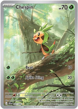 Chespin 087/086 [ME04 Chaos Rising] (Holofoil)