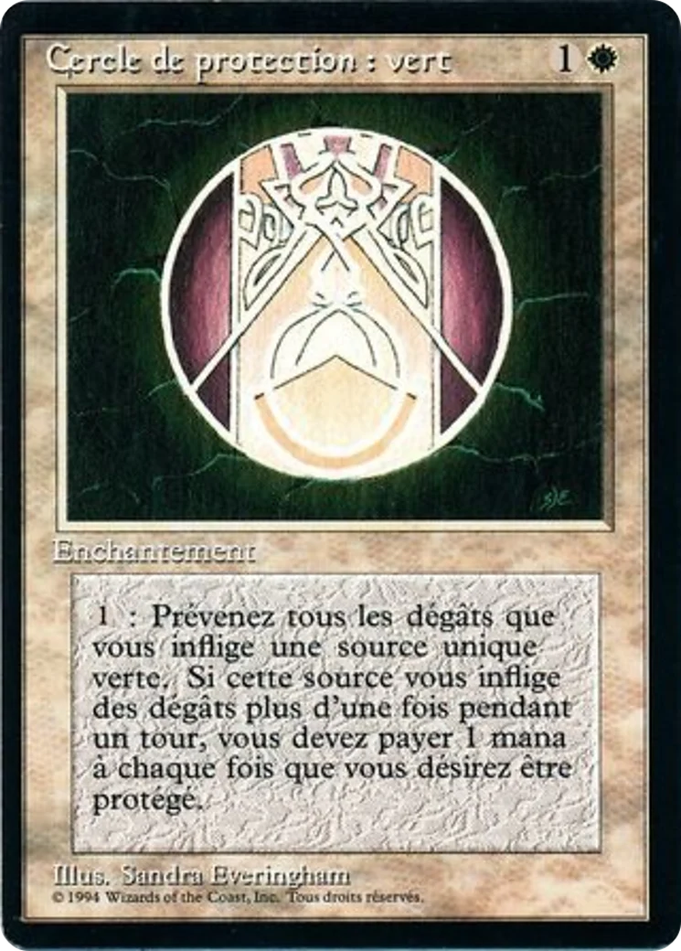 Circle of Protection: Green (FBB-) - Foreign Black Border