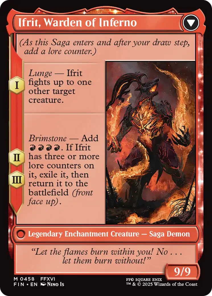 Clive, Ifrit's Dominant (Extended Art) (FIN-458) - FINAL FANTASY: (enchantment, Extended Art) Foil - Image 2