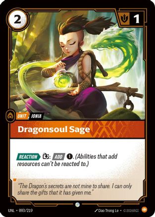 Dragonsoul Sage (093/219) [Unleashed] Foil