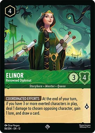 Elinor - Renowned Diplomat (86/204) Wilds Unknown (Cold Foil)