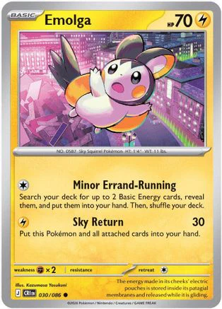 Emolga 030/null [ME04 Chaos Rising] (Reverse Holofoil)
