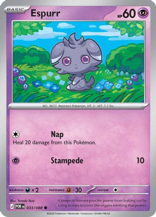 Espurr 033/088 [ME03 Perfect Order] (Reverse Holofoil)