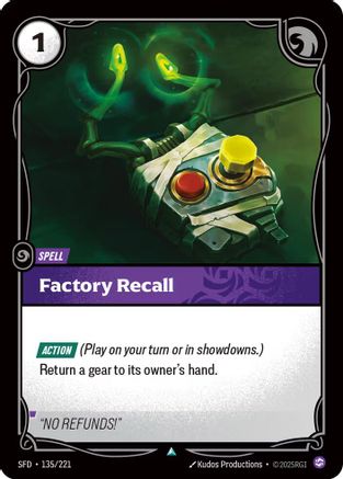Factory Recall (135/221) [Spiritforged] Foil