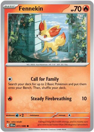 Fennekin 011/null [ME04 Chaos Rising] (Reverse Holofoil)