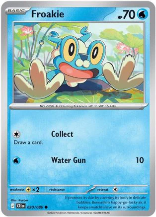 Froakie 020/086 [ME04 Chaos Rising] (Reverse Holofoil)