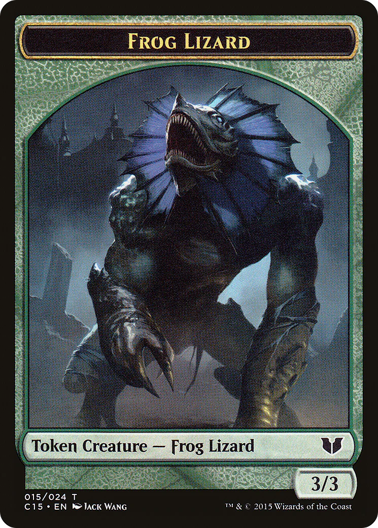Frog Lizard // Germ Double-Sided Token (C15-15 // 7) - Commander 2015 Tokens