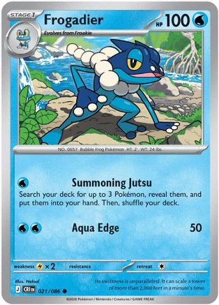 Frogadier 021/086 [ME04 Chaos Rising] (Reverse Holofoil)