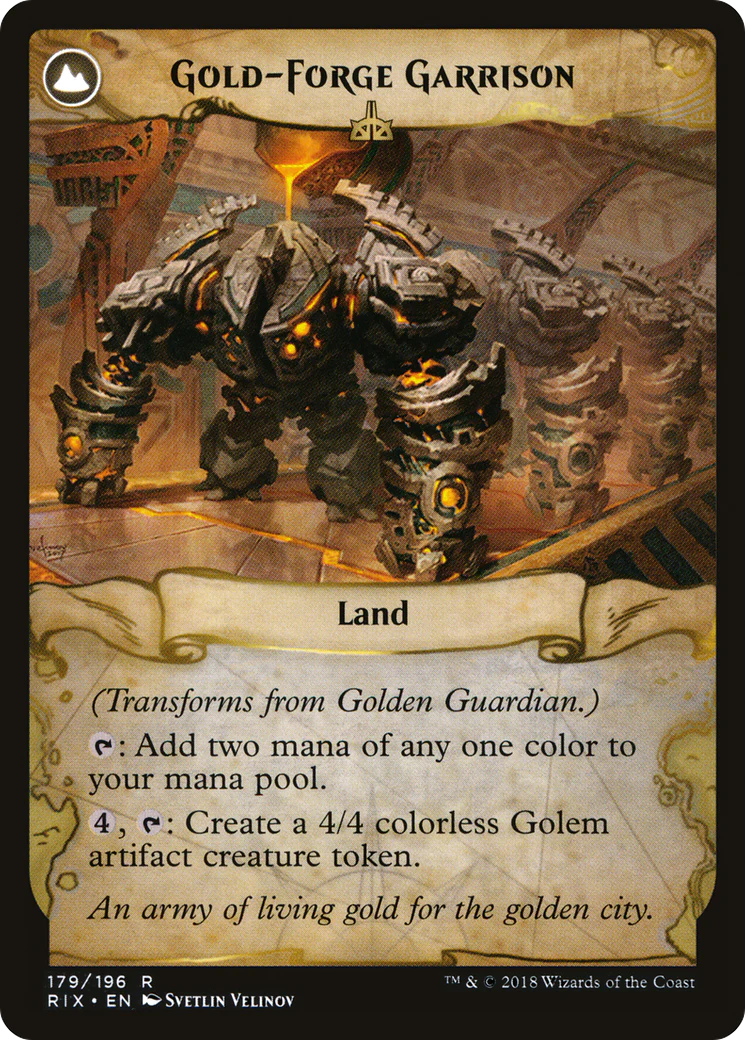 Golden Guardian // Gold-Forge Garrison (RIX-179) - Rivals of Ixalan: (compasslanddfc) - Image 2