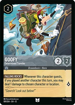 Goofy - Determined Traveler (189/204) Wilds Unknown (Cold Foil)