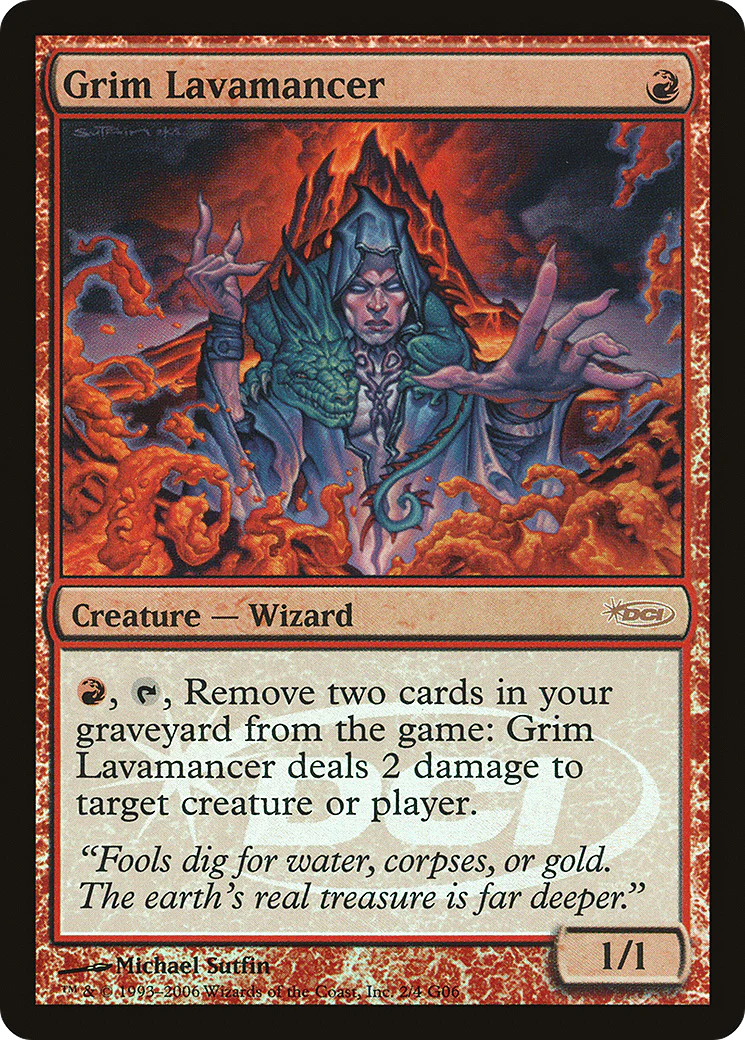 Grim Lavamancer (JDG-002) - Judge Gift Cards 2006 Foil