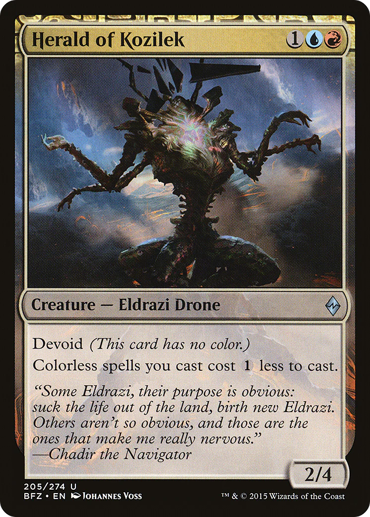 Herald of Kozilek (BFZ-205) - Battle for Zendikar: (devoid) Foil