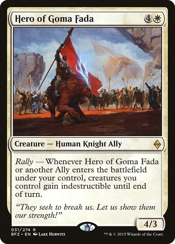 Hero of Goma Fada (BFZ-031) - Battle for Zendikar Foil