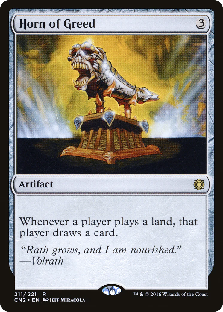 Horn of Greed (CN2-211) - Conspiracy: Take the Crown Foil