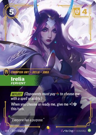 Irelia - Fervent (Signature) (225*/221) [Spiritforged] Foil