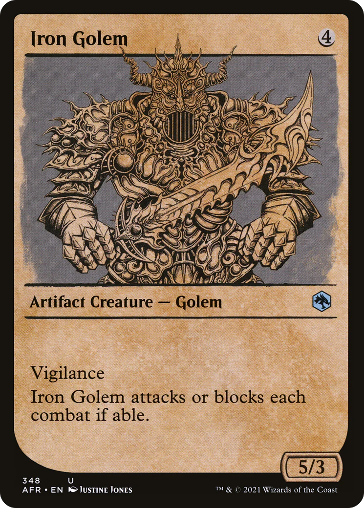 Iron Golem (Showcase) (AFR-348) - Adventures in the Forgotten Realms: (Showcase)