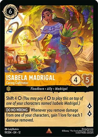 Isabela Madrigal - Caring Cultivator (19/204) Wilds Unknown (Cold Foil)