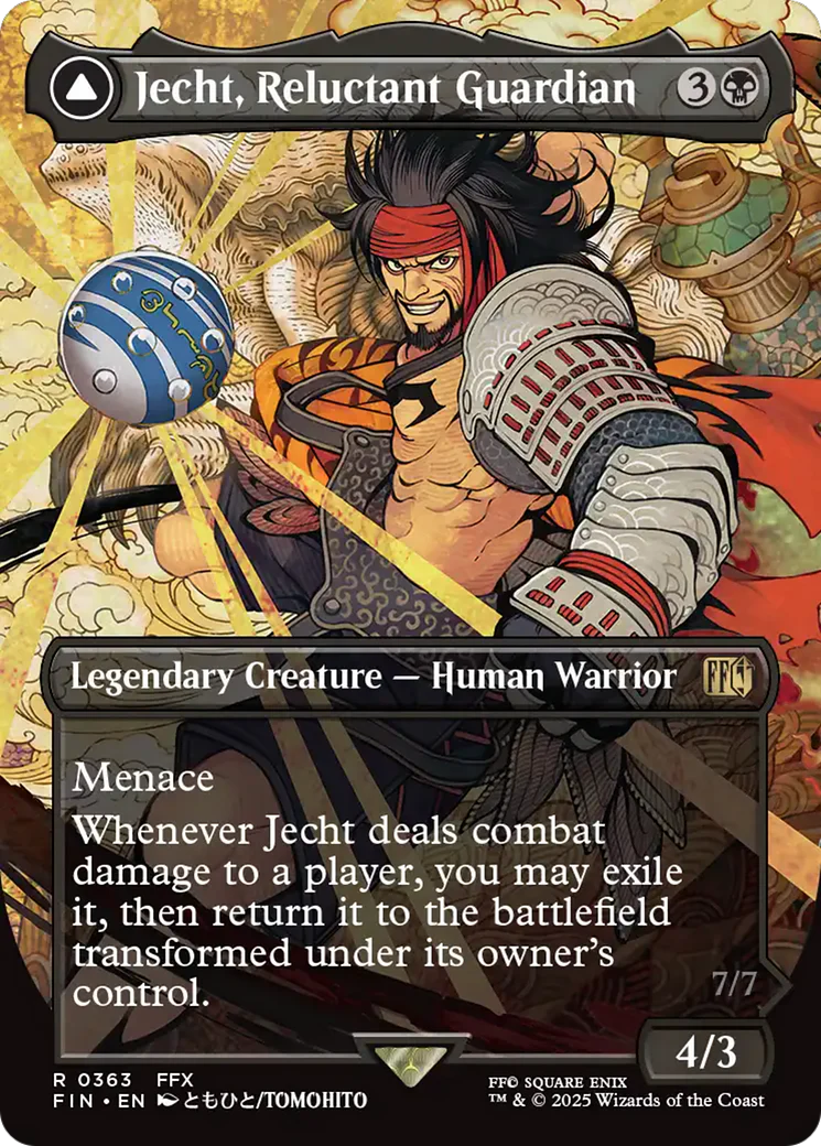 Jecht, Reluctant Guardian // Braska's Final Aeon (FIN-363) - FINAL FANTASY: (enchantment) (Borderless) Foil - Image 4