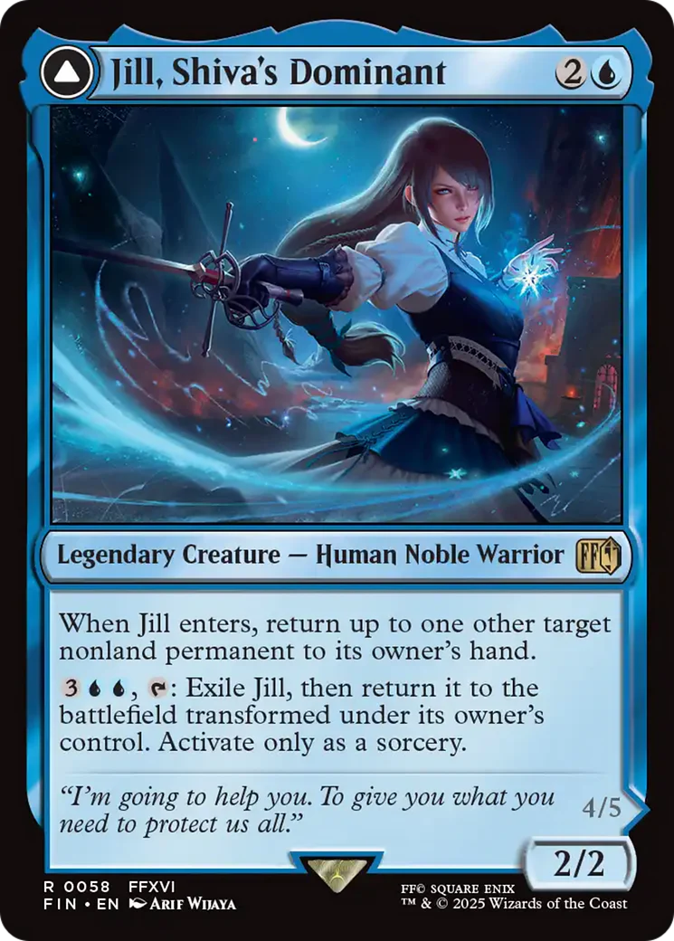 Jill, Shiva's Dominant // Shiva, Warden of Ice (FIN-058) - FINAL FANTASY: (enchantment) Foil - Image 2