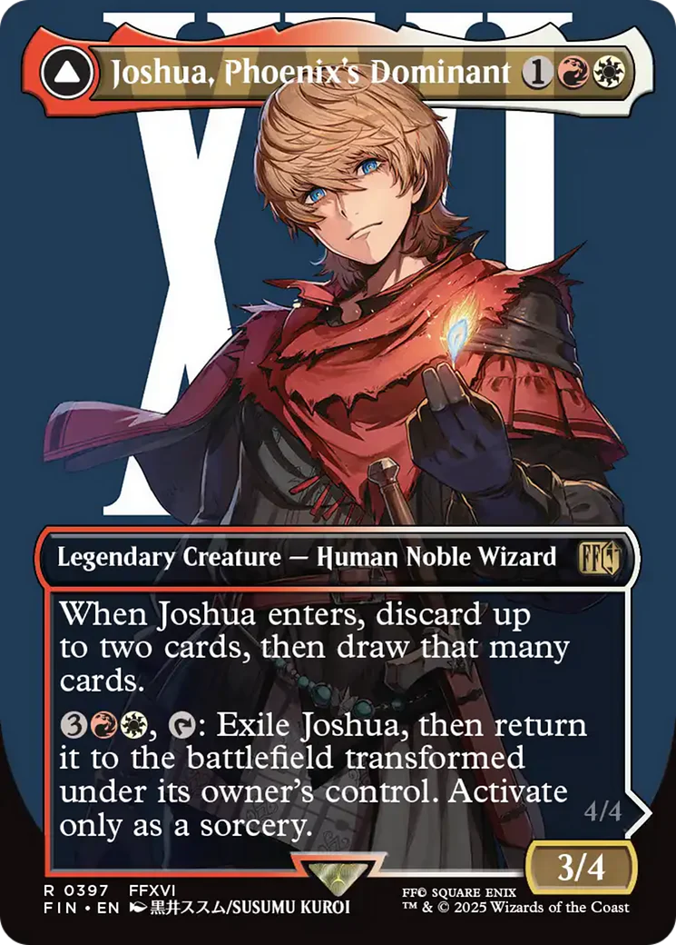 Joshua, Phoenix's Dominant // Phoenix, Warden of Fire (FIN-397) - FINAL FANTASY: (enchantment) (Borderless) Foil - Image 6