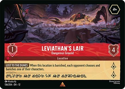 Leviathan's Lair - Dangerous Ground (136/204) Wilds Unknown (Cold Foil)