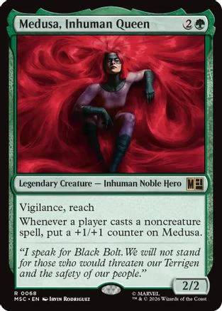 Medusa, Inhuman Queen (Surge Foil) (MSC-068) - Commander: Marvel Super Heroes Foil