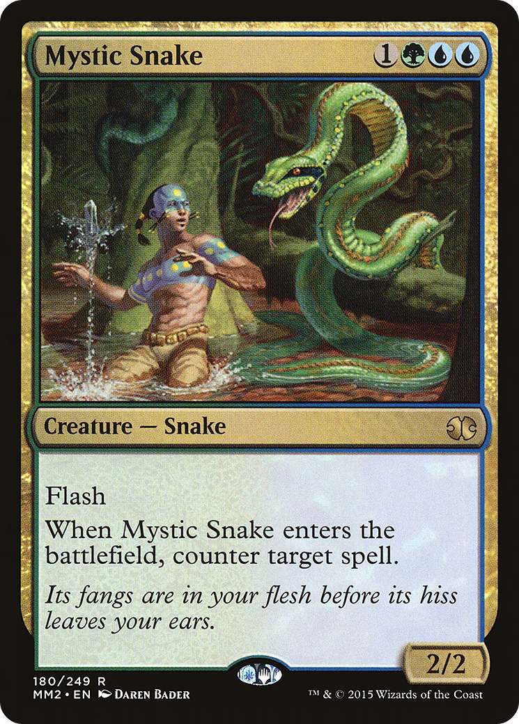 Mystic Snake (MM2-180) - Modern Masters 2015 Foil