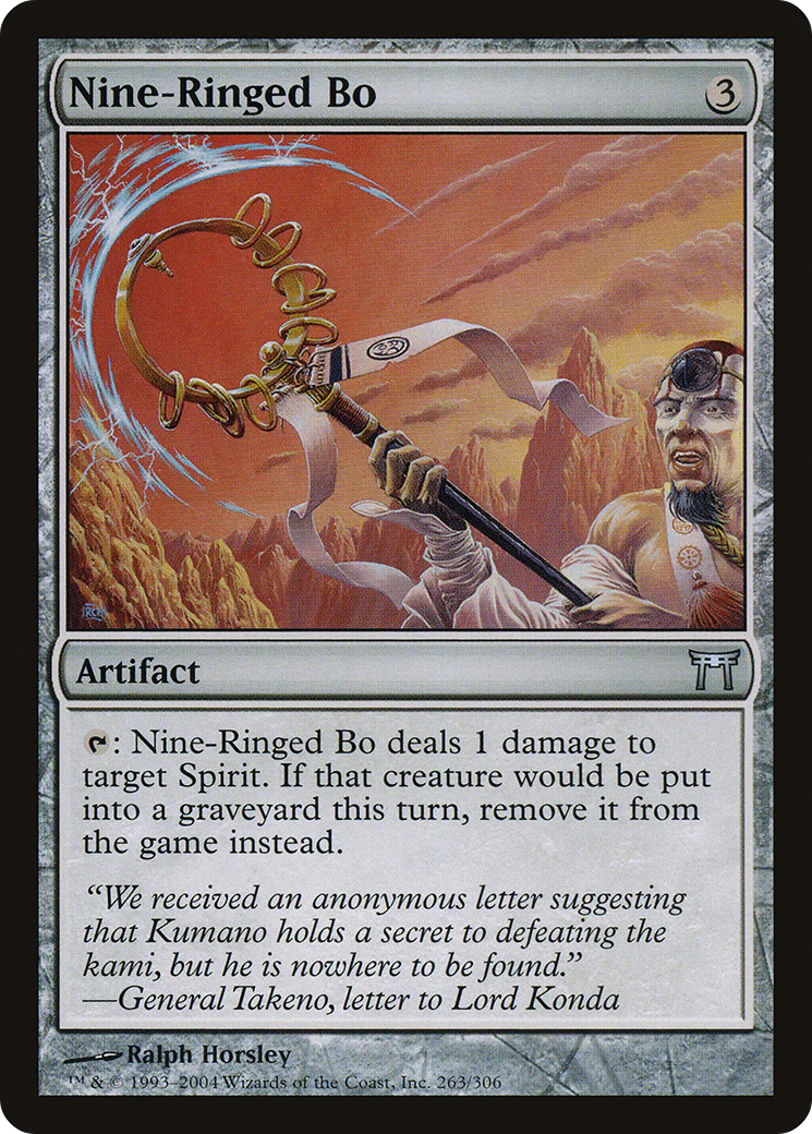 Nine-Ringed Bo (CHK-263) - Champions of Kamigawa Foil
