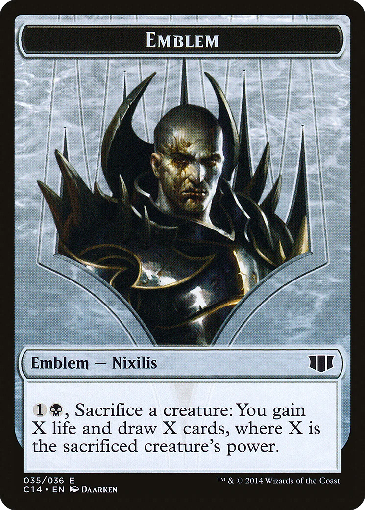 Ob Nixilis of the Black Oath Emblem (C14-035) - Commander 2014 Tokens
