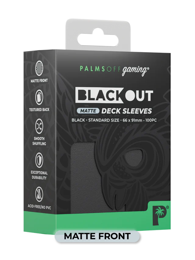 Palms Off - Blackout Deck Sleeves (100) (Matte Front) - Image 10