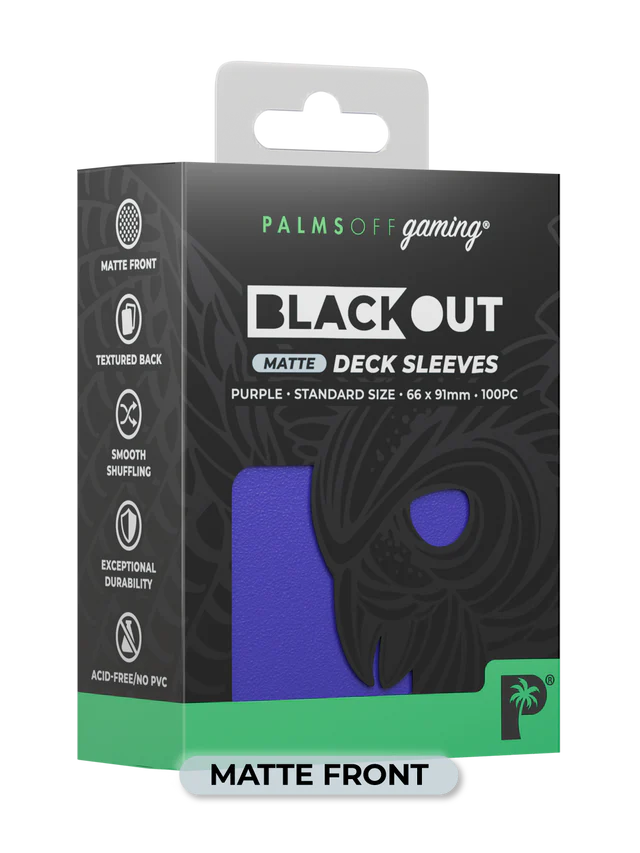 Palms Off - Blackout Deck Sleeves (100) (Matte Front) - Image 4