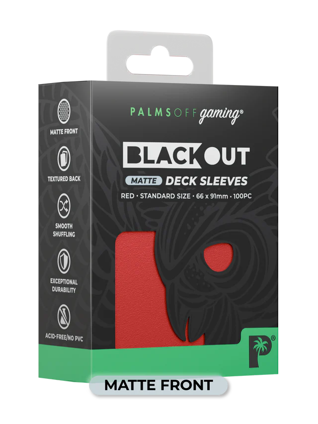 Palms Off - Blackout Deck Sleeves (100) (Matte Front) - Image 6