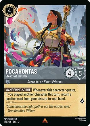 Pocahontas - Steadfast Traveler (171/204) Wilds Unknown (Non-Foil)