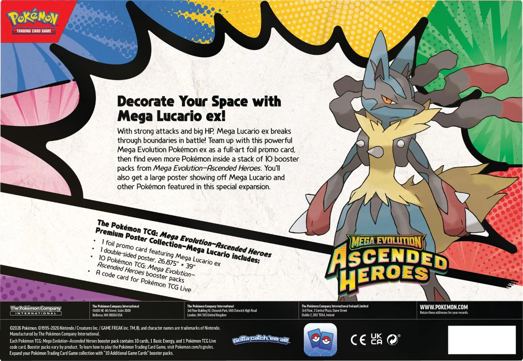 Pokemon TCG: Mega Evolution: Ascended Heroes Premium Poster Collection RANDOM CHOICE *Sealed* - Image 4