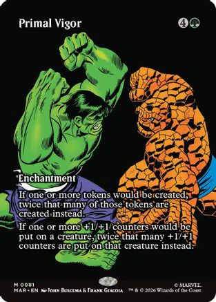 Primal Vigor (Borderless) (MAR-081) - Marvel Universe Eternal-Legal