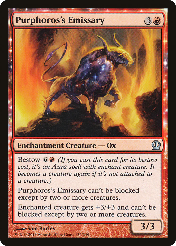 Purphoros's Emissary (THS-136) - Theros: (enchantment) Foil