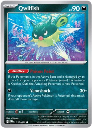 Qwilfish 052/null [ME04 Chaos Rising] (Reverse Holofoil)