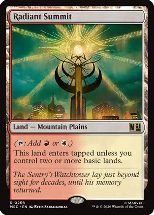 Radiant Summit (Surge Foil) (MSC-258) - Commander: Marvel Super Heroes Foil
