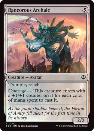 Rancorous Archaic (SOS-002) - Secrets of Strixhaven Foil