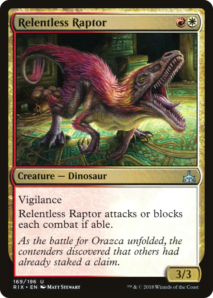 Relentless Raptor (RIX-169) - Rivals of Ixalan Foil
