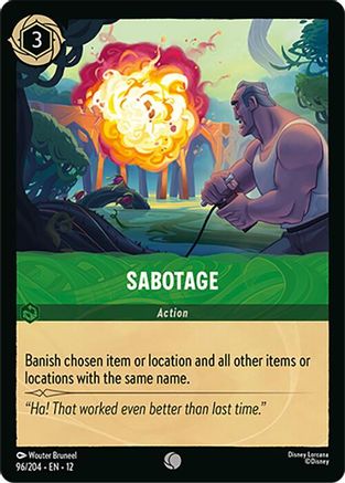 Sabotage (96/204) Wilds Unknown (Non-Foil)