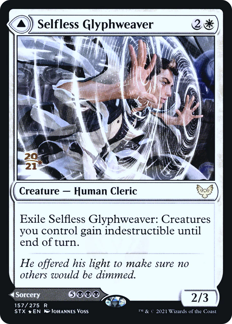 Selfless Glyphweaver // Deadly Vanity (PRE-157S) - Strixhaven: School of Mages Promos Foil - Image 3