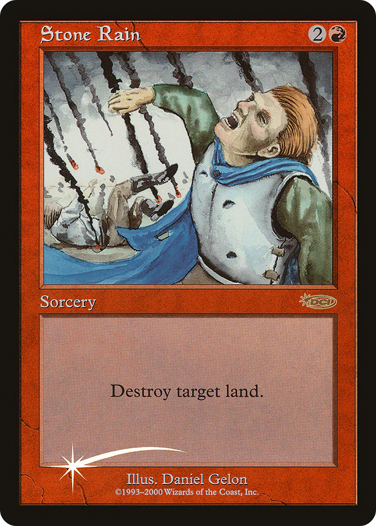 Stone Rain (FNM-) - Friday Night Magic 2000 Foil