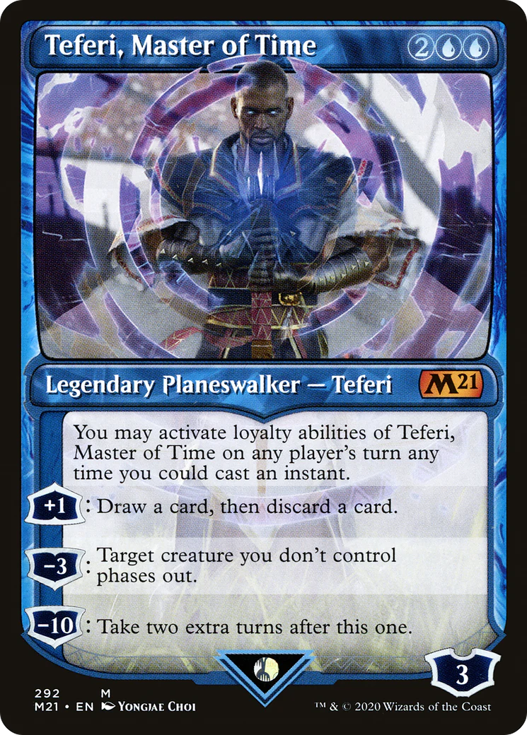 Teferi, Master of Time (M21-292) - Core Set 2021: (Showcase) Foil