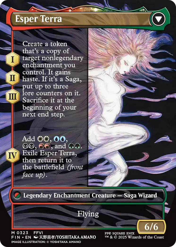 Terra, Magical Adept // Esper Terra (FIN-323) - FINAL FANTASY: (enchantment) (Borderless) Foil - Image 2