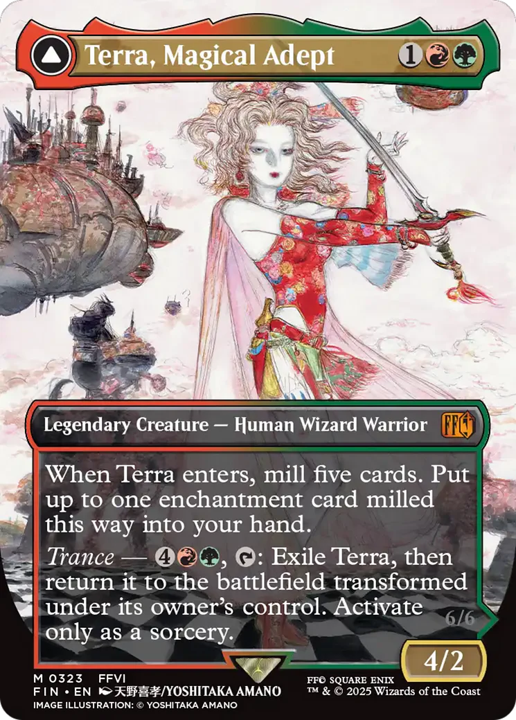 Terra, Magical Adept // Esper Terra (FIN-323) - FINAL FANTASY: (enchantment) (Borderless) Foil - Image 3