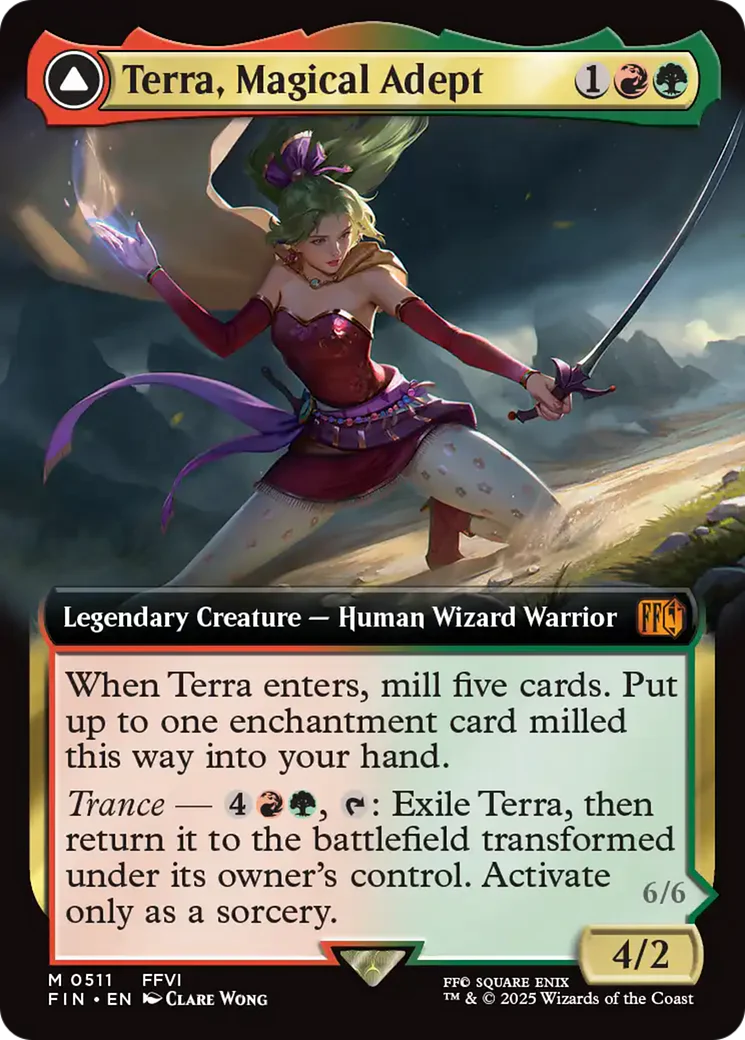 Terra, Magical Adept // Esper Terra (FIN-511) - FINAL FANTASY: (enchantment, Extended Art) - Image 4