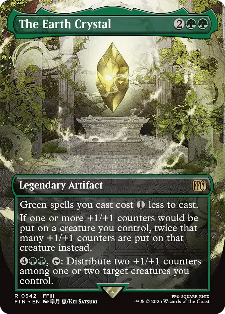 The Earth Crystal (FIN-342) - FINAL FANTASY (Borderless) Foil